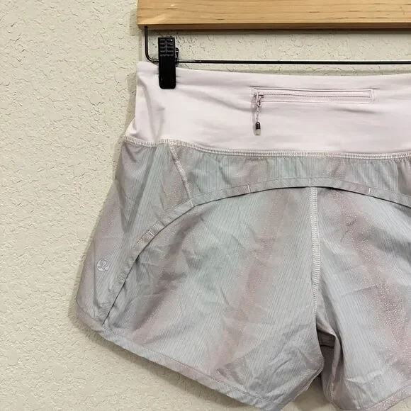 LULULEMON Run Times Shorts in Light Green/Metallic Blush Stripe - Picture 3 of 11